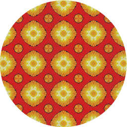 Round Machine Washable Transitional Red Rug, wshpat3505