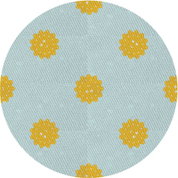 Round Machine Washable Transitional Pale Blue Lily Blue Rug, wshpat3506