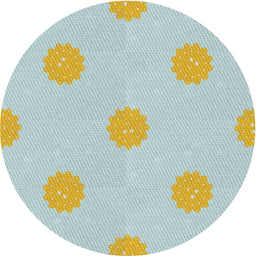 Round Machine Washable Transitional Pale Blue Lily Blue Rug, wshpat3507
