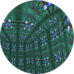 Round Patterned Earth Green Novelty Rug, pat3514