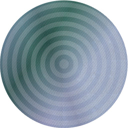 Round Patterned Sky Blue Novelty Rug, pat3518