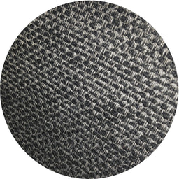 Round Machine Washable Transitional Midnight Gray Rug, wshpat3545