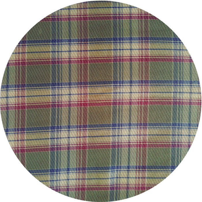 Round Patterned Taupe Brown Novelty Rug, pat3550