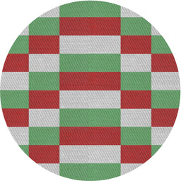Round Patterned Green Novelty Rug, pat3552