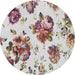 Round Machine Washable Transitional Rosy-Finch Purple Rug, wshpat3558