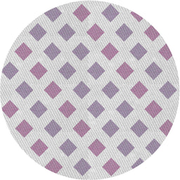 Round Patterned Lavender Purple Novelty Rug, pat3567
