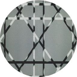 Round Machine Washable Transitional Gray Rug, wshpat3571