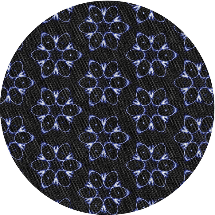 Round Patterned Purple Novelty Rug, pat357