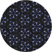 Round Patterned Purple Novelty Rug, pat357