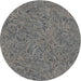 Round Patterned Dark Gray Novelty Rug, pat3585