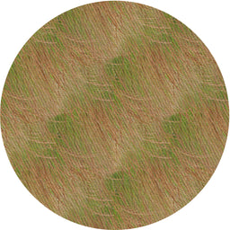 Round Patterned Gold Novelty Rug, pat3587