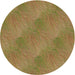 Round Patterned Gold Novelty Rug, pat3587