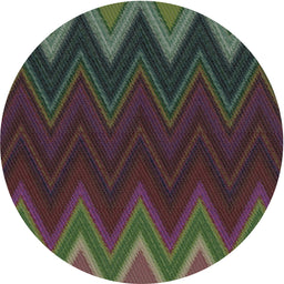 Round Patterned Mid Gray Novelty Rug, pat3589