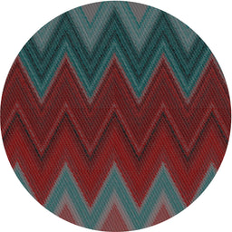 Round Patterned Gray Novelty Rug, pat3590