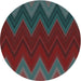 Round Patterned Gray Novelty Rug, pat3590