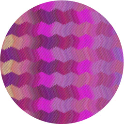 Round Machine Washable Transitional Medium Violet Red Pink Rug, wshpat3591