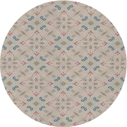 Round Machine Washable Transitional Desert Sand Beige Rug, wshpat3598