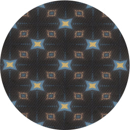 Round Patterned Gray Novelty Rug, pat3600
