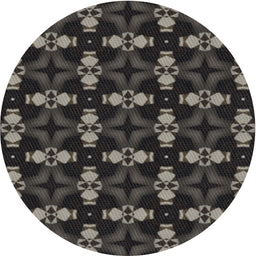 Round Machine Washable Transitional Army Brown Rug, wshpat3606