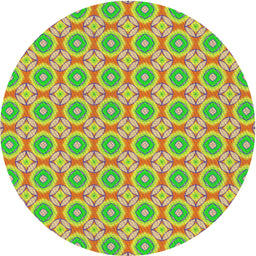 Round Machine Washable Transitional Dark Gold Brown Rug, wshpat3611