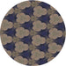 Round Patterned Pink Novelty Rug, pat3612