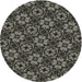 Round Machine Washable Transitional Sage Green Rug, wshpat3617