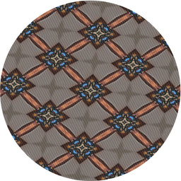 Round Machine Washable Transitional Milk Chocolate Brown Rug, wshpat3618
