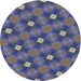 Round Patterned Lavender Purple Novelty Rug, pat3623