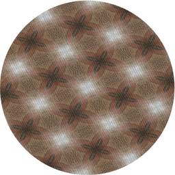 Round Machine Washable Transitional Camel Brown Rug, wshpat3625