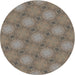 Round Machine Washable Transitional Light French Beige Brown Rug, wshpat3626