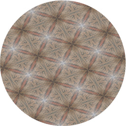 Round Machine Washable Transitional Brown Rug, wshpat3627