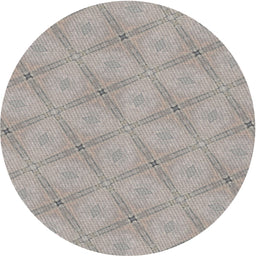 Round Machine Washable Transitional Army Brown Rug, wshpat3629