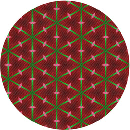 Round Machine Washable Transitional Brown Rug, wshpat3642