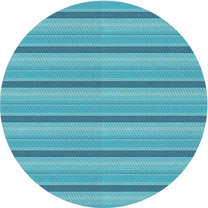 Round Machine Washable Transitional Celeste Blue Rug, wshpat3647
