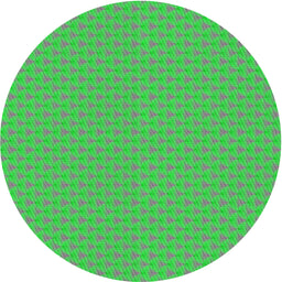Round Patterned Neon Green Novelty Rug, pat3648
