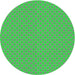 Round Patterned Neon Green Novelty Rug, pat3648