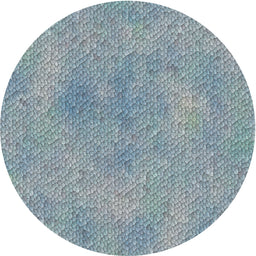 Round Machine Washable Transitional Green Rug, wshpat3650