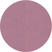 Round Machine Washable Transitional Pink Daisy Pink Rug, wshpat365