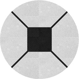 Round Patterned Ash Gray Novelty Rug, pat3661