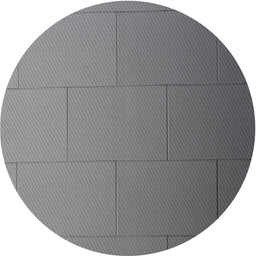 Round Patterned Dark Gray Novelty Rug, pat3665