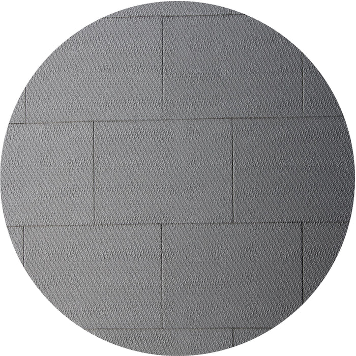 Round Machine Washable Transitional Dark Gray Rug, wshpat3665