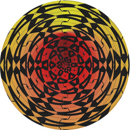 Round Machine Washable Transitional Red Rug, wshpat3666
