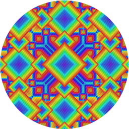 Round Patterned Purple Modern Rug, pat3669