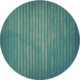 Round Patterned Teal Green Novelty Rug, pat366