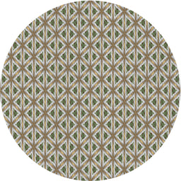 Round Machine Washable Transitional Brown Rug, wshpat367