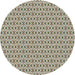 Round Machine Washable Transitional Brown Rug, wshpat367