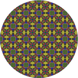 Round Machine Washable Transitional Purple Lily Purple Rug, wshpat3683