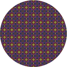 Round Machine Washable Transitional Mauve Taupe Purple Rug, wshpat3684