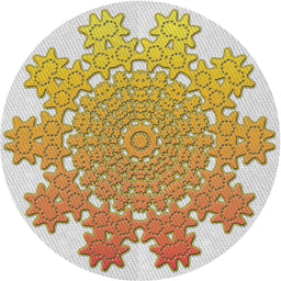 Round Machine Washable Transitional Copper Brown Rug, wshpat3688