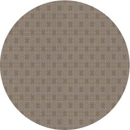 Round Machine Washable Transitional Light French Beige Brown Rug, wshpat369
